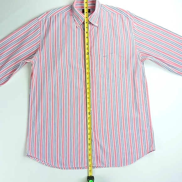 Paul & Shark Men's Button Front Pink/ Blue Stripe Shirt Size 42 - Picture 4 of 12